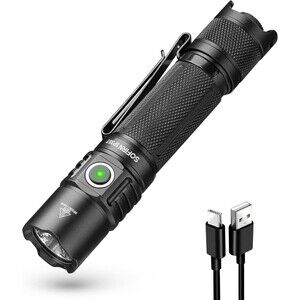 Sofirn SP35T Tactical Flashlight, 3800 Lumens Rechargeable Pocket LED Flashlight